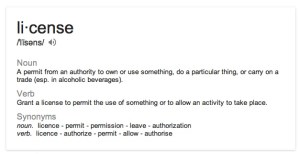 license