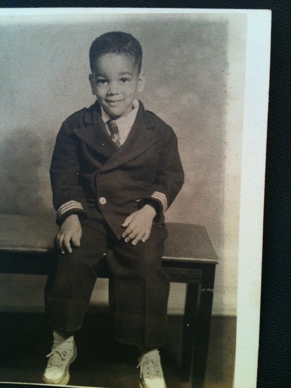 Daddy as baby sailor suit